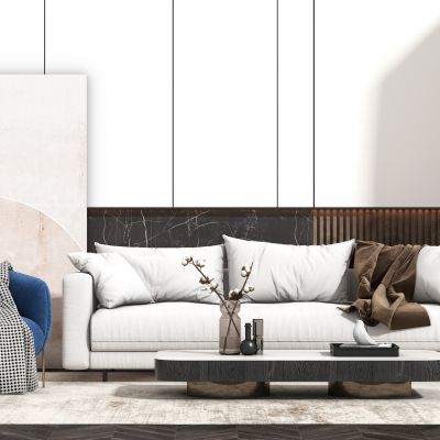 现代布艺组合沙发