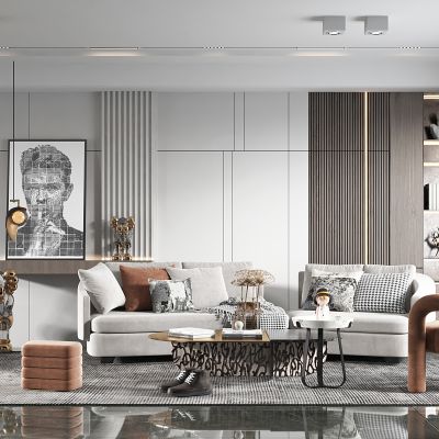 现代轻奢风格客餐厅