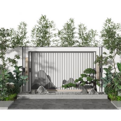 中式园林景观小品3D模型