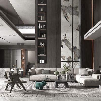 现代轻奢风格客餐厅