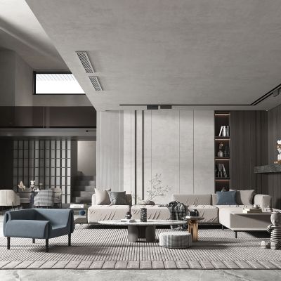 现代轻奢风格客餐厅