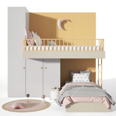 现代儿童房上下床