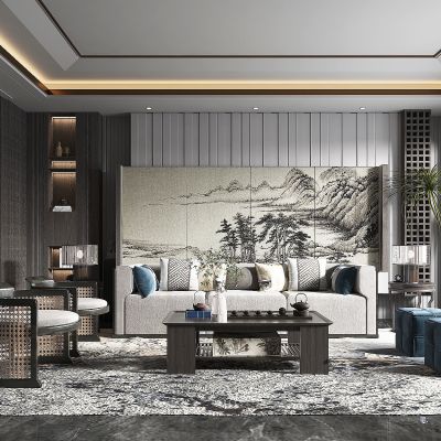 新中式风格客餐厅