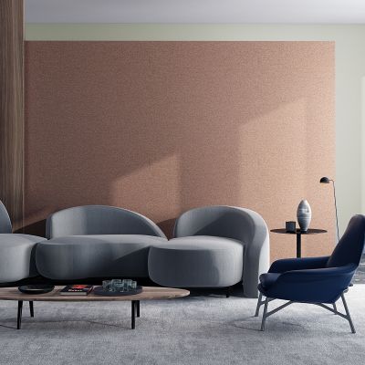 现代异形布艺沙发组合