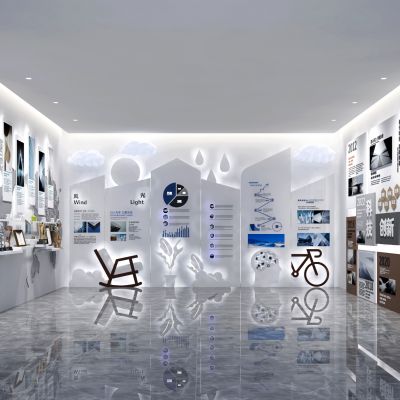 现代白色展厅