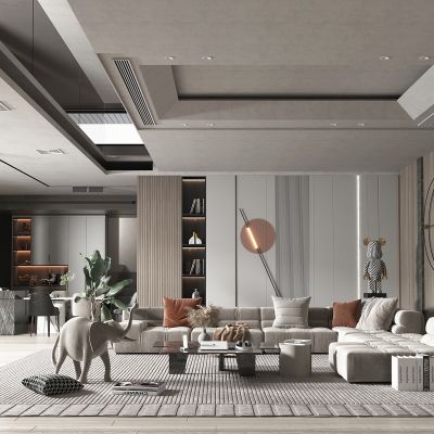 现代轻奢风格客餐厅