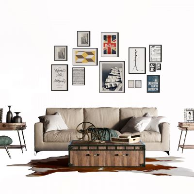 工业风布艺沙发