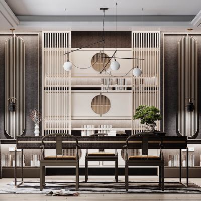 新中式书房茶室