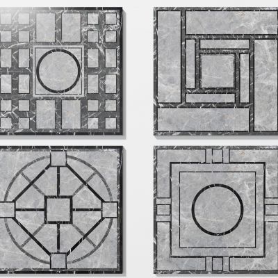 新中式大理石石材拼花