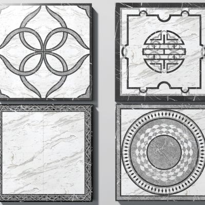 现代新中式方形拼花瓷砖