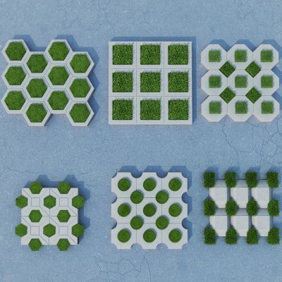 现代广场砖草坪砖