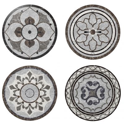 欧式圆形大理石石材拼花