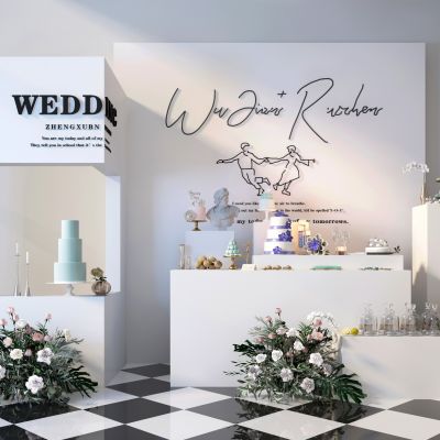 现代白色美陈休闲区