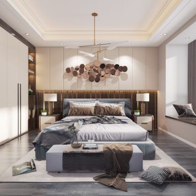 现代轻奢卧室