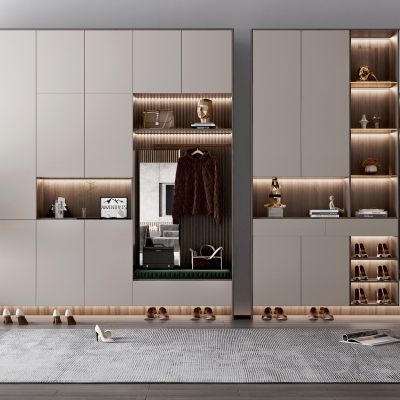 现代多功能鞋柜