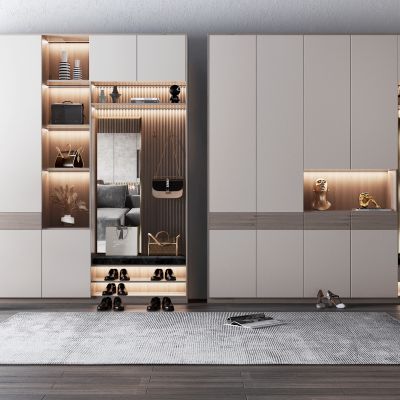 现代轻奢多功能鞋柜