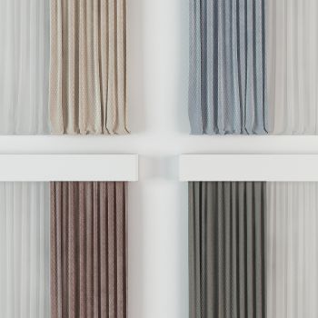 莫兰迪色绒布窗帘