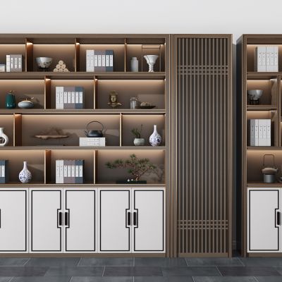 新中式实木书柜