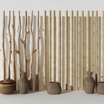 新中式原木竹子