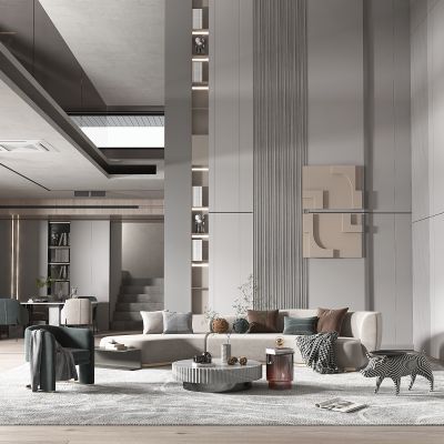 现代轻奢风格客餐厅