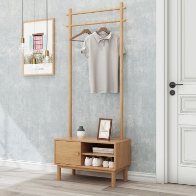 北欧实木衣帽架