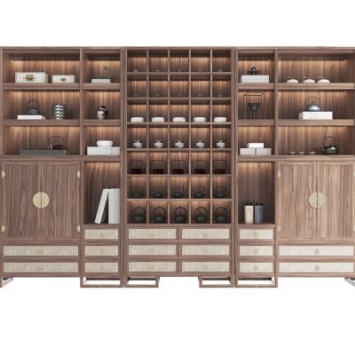 新中式实木博古架