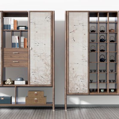 新中式书架,博古架