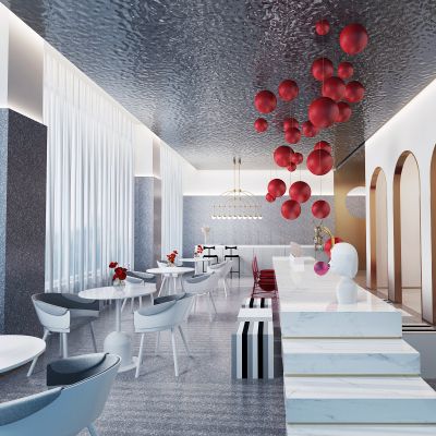 现代会客区休闲区