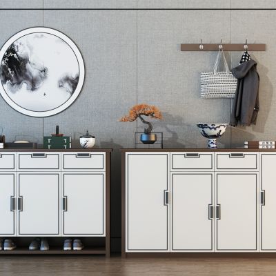 新中式实木鞋柜