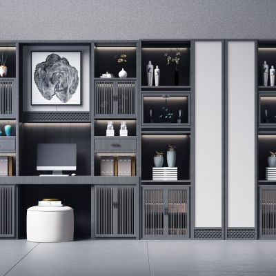 新中式实木书柜