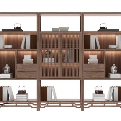 新中式实木书柜