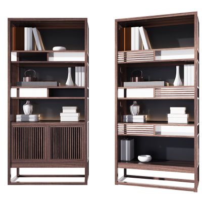 新中式实木书柜