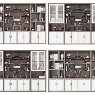 新中式实木书柜