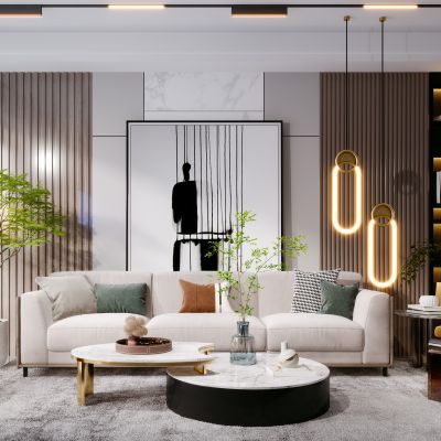 现代简约轻奢风格客厅