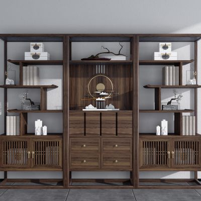 新中式实木书柜