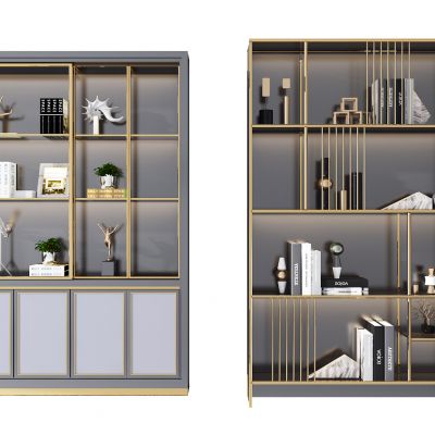 现代轻奢书柜