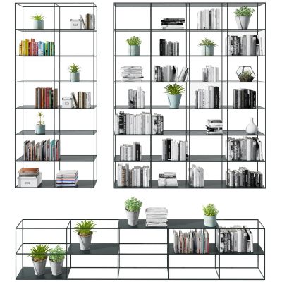 工业风简约金属书架