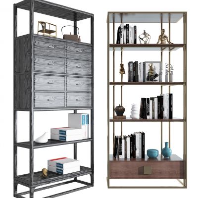 新中式实木书架