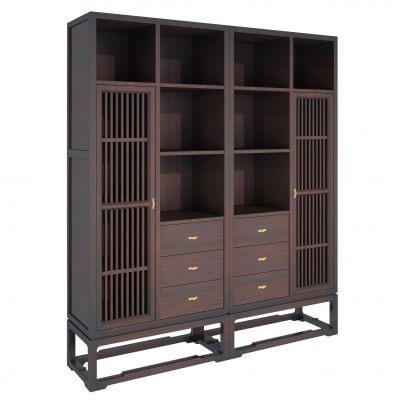 新中式实木书柜