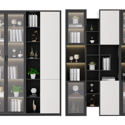 现代多功能书柜装饰柜