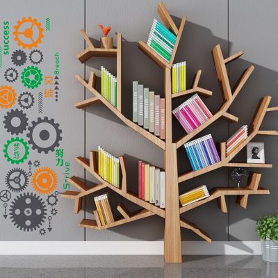 北欧树状造型书架