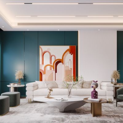 北欧现代简约轻奢客厅