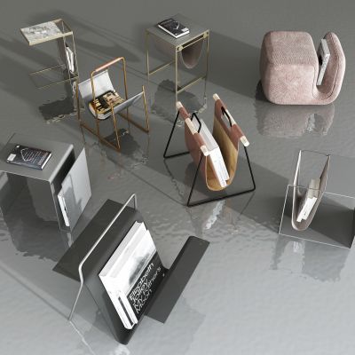 现代报刊架3D模型