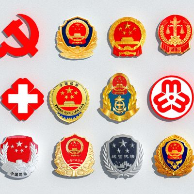 现代国徽图案徽章