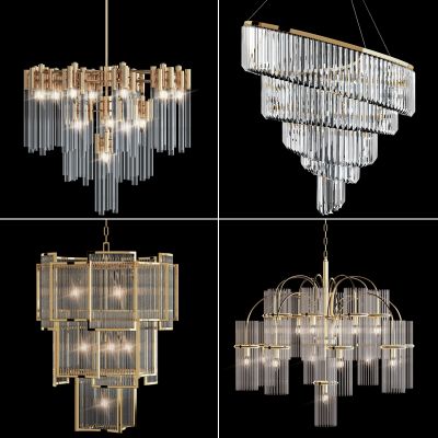 简欧式金属水晶吊灯