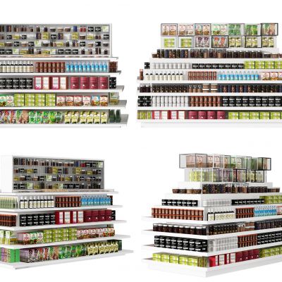 现代超市商品货架