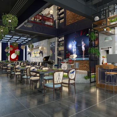 工业风音乐酒吧