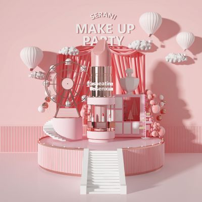 现代商场美妆橱窗