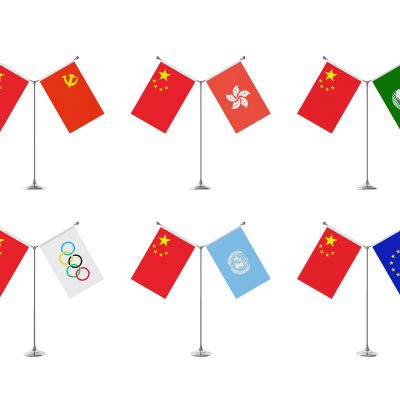 现代国旗旗帜摆件