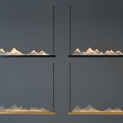 新中式山峦山脉装饰吊灯